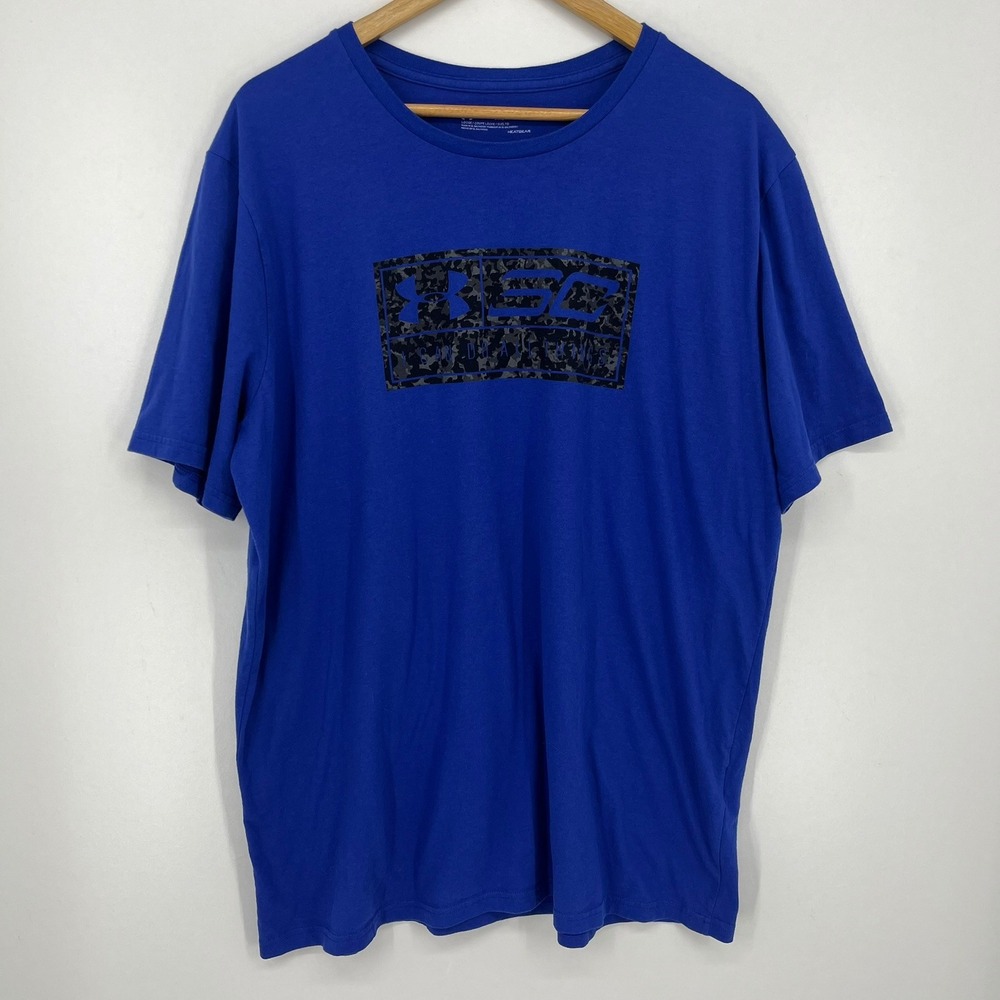 Under Armour Mens Stephen Curry #30 Blue Graphic T-Shirt XXL I Can Do All Things